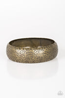 Garden Villa - Brass Bangle Bracelet Paparrazi Accessories