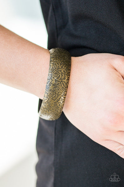Garden Villa - Brass Bangle Bracelet Paparrazi Accessories