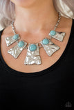 Cougar - Blue Turquoise Necklace Paparrazi Accessories