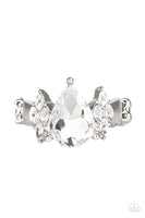 Yas Queen - White Bling Ring Paparazzi Accessories
