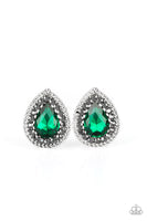 Debutante Debut - Green Post Earrings Paparrazi Accessories