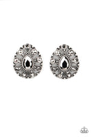 Treasure Retreat - Silver Bling Post Earrings Paparrazi Accessories