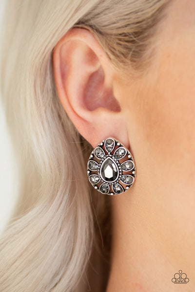 Treasure Retreat - Silver Bling Post Earrings Paparrazi Accessories