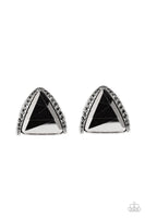 Exalted Elegance - Silver Smoky bling earrings Paparrazi Accessories