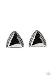Exalted Elegance - Silver Smoky bling earrings Paparrazi Accessories