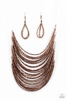 Catwalk Queen - Copper Seed Bead Necklace Paparazzi Accessories N4