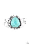 Natures Bounty Blue Turquoise Stone Cuff Bracelet Paparazzi Accessories