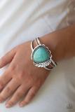 Natures Bounty Blue Turquoise Stone Cuff Bracelet Paparazzi Accessories