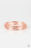 Beauty Basic - Copper Bangle Bracelets Paparrazi Accessories
