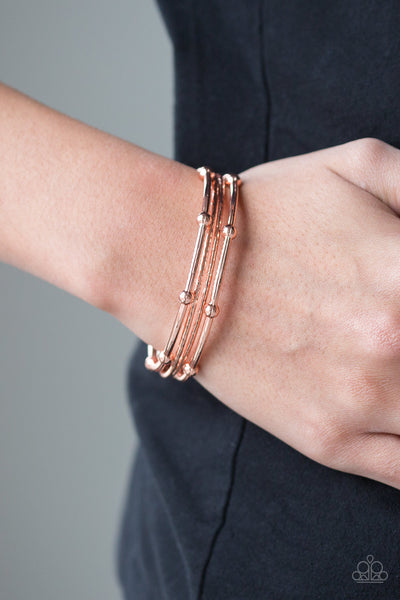 Beauty Basic - Copper Bangle Bracelets Paparrazi Accessories