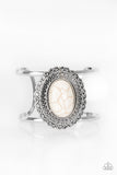 Extra EMPRESS-ive - White Cuff Bracelet Paparazzi Accessories