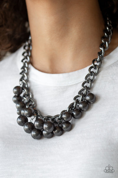 Get Off My Runway - Black Charcoal Necklace Paparazzi Accessories