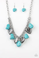 Change Of Heart - Blue Love God Charm Necklace Paparrazi Accessories