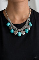 Change Of Heart - Blue Love God Charm Necklace Paparrazi Accessories