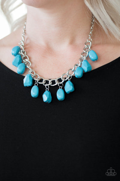 Take The COLOR Wheel! - Blue Necklace Paparrazi Accessories
