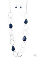 Modern Day Malibu - Blue long necklace Paparrazi Accessories