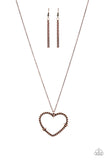 Straight From The Heart - Copper Necklace Paparazzi Accessories