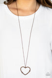Straight From The Heart - Copper Necklace Paparazzi Accessories