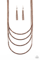 It Will Be Over MOON - Copper Layered necklace Paparrazi Accessories