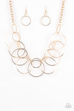 Circa de Couture - Gold Paparrazi Accessories Hoops necklace