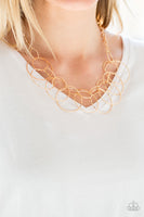 Circa de Couture - Gold Paparrazi Accessories Hoops necklace