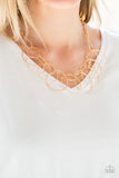 Circa de Couture - Gold Paparrazi Accessories Hoops necklace
