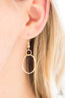 Circa de Couture - Gold Paparrazi Accessories Hoops necklace