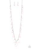 GLOW And Steady Wins The Race - Pink Crystal necklace Paparrazi Accessories