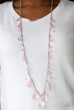 GLOW And Steady Wins The Race - Pink Crystal necklace Paparrazi Accessories