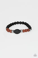 Unwind - Brown Rust Lava urban Bracelet Paparrazi Accessories
