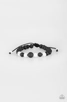 Sensei Sensation - White Black Lava Bracelet Urban Paparrazi Accessories