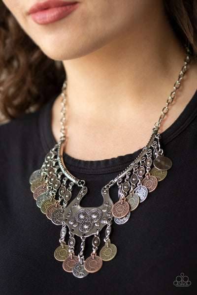 Treasure Temptress - Multi coin necklace Paparrazi Accessories