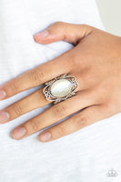 Fairytale Flair - White Ring Paparazzi Accessories