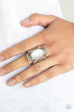 Fairytale Flair - White Ring Paparazzi Accessories
