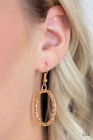 Bend OVAL Backwards - Gold Necklace Paparazzi Accessories