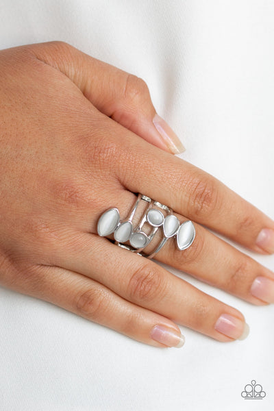 Wraparound Radiance - White Ring Paparrazi Accessories