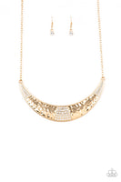 Stardust - Gold Bling Necklace Paparrazi Accessories