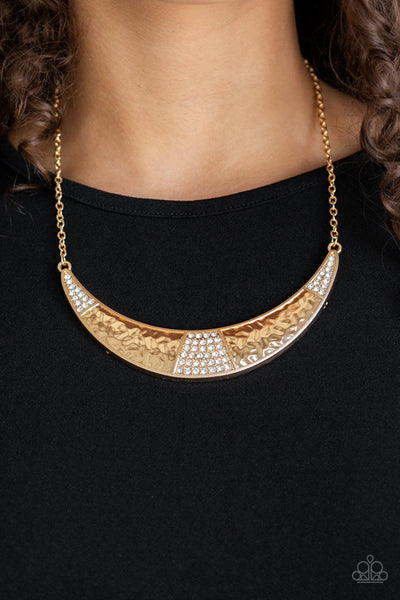 Stardust - Gold Bling Necklace Paparrazi Accessories