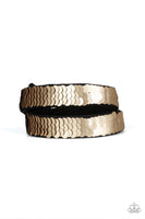 Under The SEQUINS - Brown Red Bracelet Paparazzi Accessories