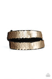 Under The SEQUINS - Brown Red Bracelet Paparazzi Accessories
