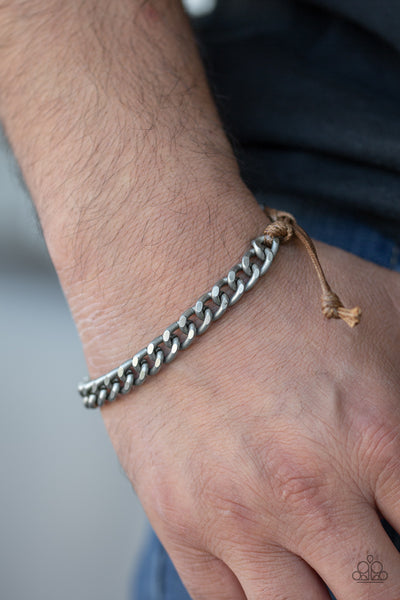 Tiebreaker - Silver Urban Bracelet Paparazzi Accessories