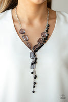 Prismatic Princess - Black asymmetrical necklace Paparrazi Accessories