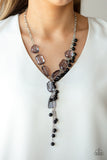 Prismatic Princess - Black asymmetrical necklace Paparrazi Accessories