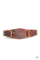 Plainly Pioneer - Brown Leather Bracelet Mens Paparrazi Accessories