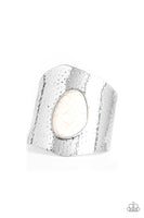 Casual Canyoneer - White Cuff Bracelet Paparazzi Accessories