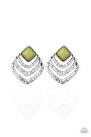 Rebel Ripple - Green post Earrings Paparrazi Accessories