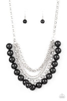 One-Way WALL STREET - Black necklace Paparrazi Accessories