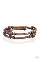 West End Wraparound - Copper Wrap Bracelet Paparrazi Accessories