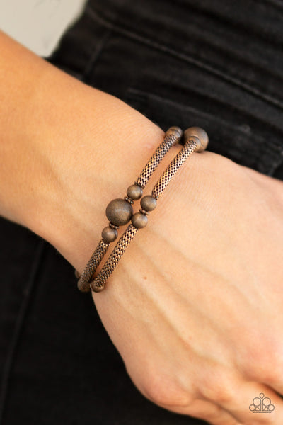 West End Wraparound - Copper Wrap Bracelet Paparrazi Accessories