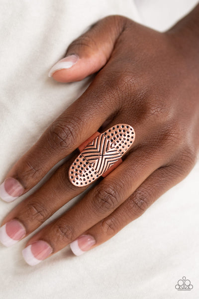 Guru Grunge - Copper Tribal Ring Paparrazi Accessories
